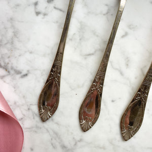 Vintage zilverkleurige lepels