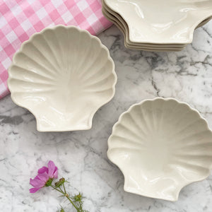 Vintage schelpen schaaltjes (set van 6)