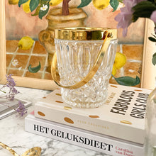 Afbeelding in Gallery-weergave laden, Vintage kristallen ijsemmertje met gouden details
