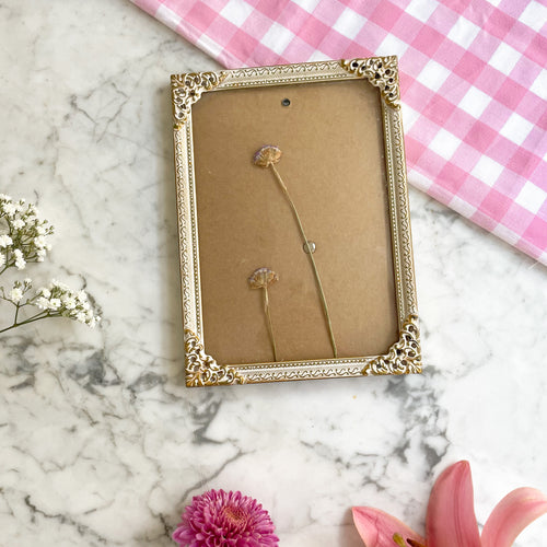 Vintage fotolijstje goud/wit
