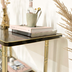 Franse vintage bar cart hout en goud