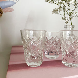 Vintage kristallen borrelglaasjes 